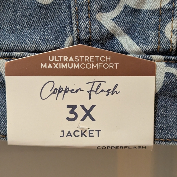 NWT Love Print Stretch Jean Jacket ❤️ - Picture 6 of 12